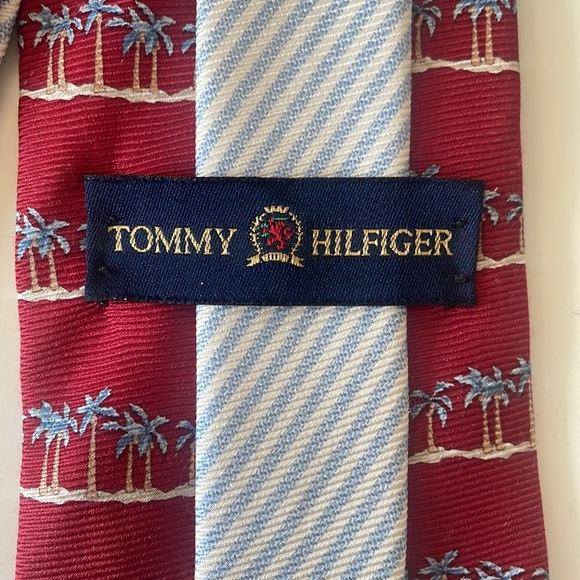 Brand NEW Tommy Hilfiger Palm Trees Silk Tie - Picture 5 of 7